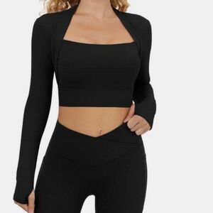 HALARA Black Crop Top
